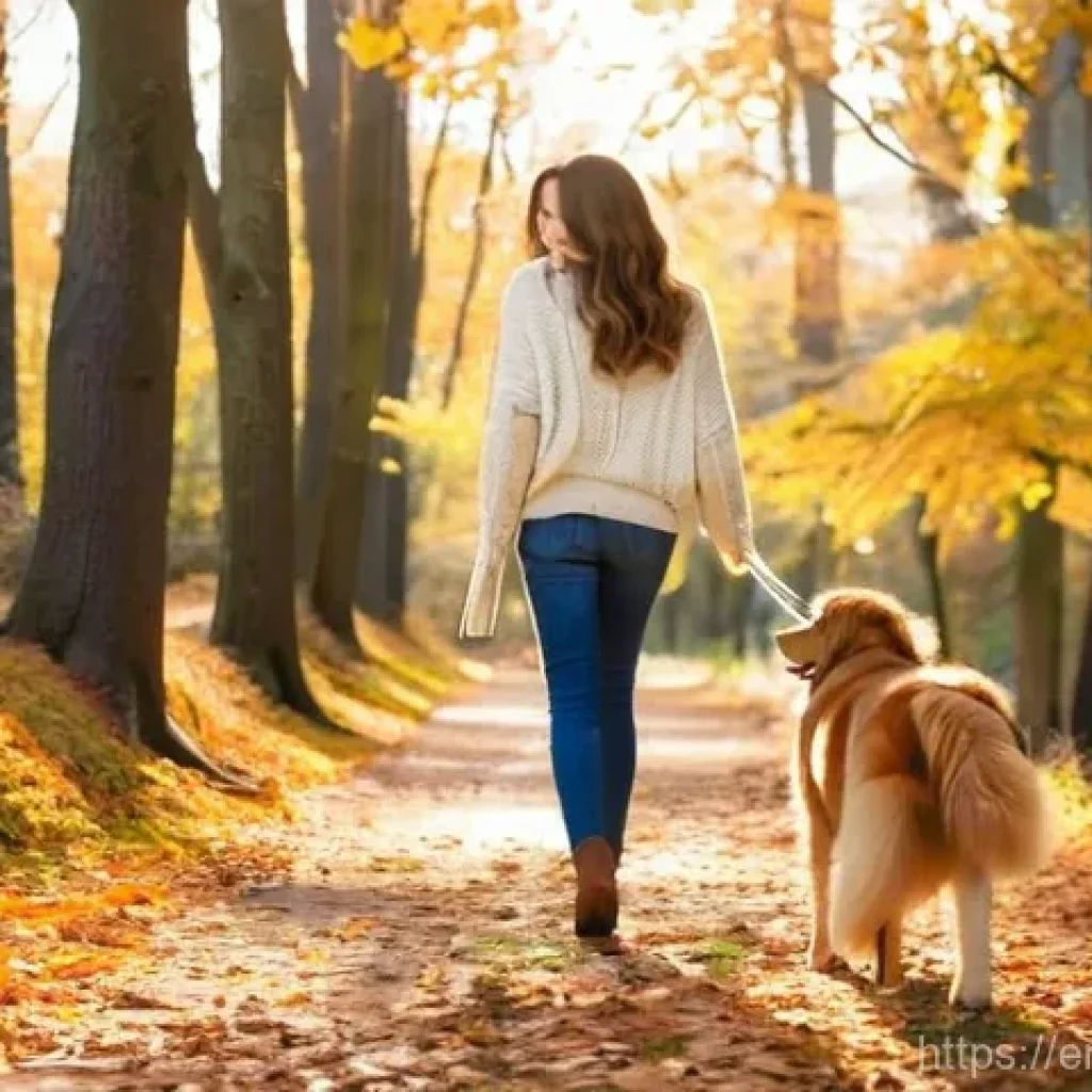 토고에서 현지 가이드 고용 방법 - **Prompt 1: Serene Autumn Forest Walk**
    A young woman, around 20-25 years old, with long, wavy b...