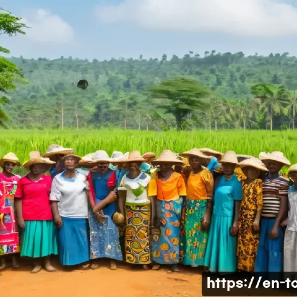토고의 환경 보호 정책 - A vibrant rural community in West Africa actively engaged in forest conservation: villagers wearing ...