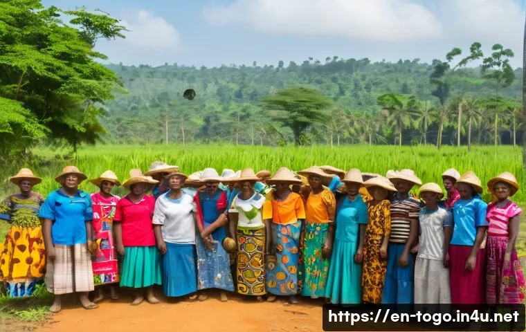 토고의 환경 보호 정책 - A vibrant rural community in West Africa actively engaged in forest conservation: villagers wearing ...